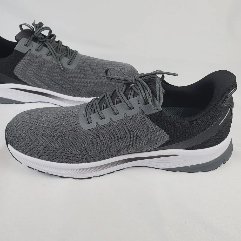 Orthofeet Tilos Hands-Free Wide Shoes Men's Size 11.5 2E Gray w/ Arch Boosters